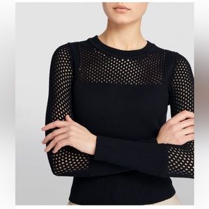 ME+EM Dark Navy Mesh Sweater Jumper Size Medium